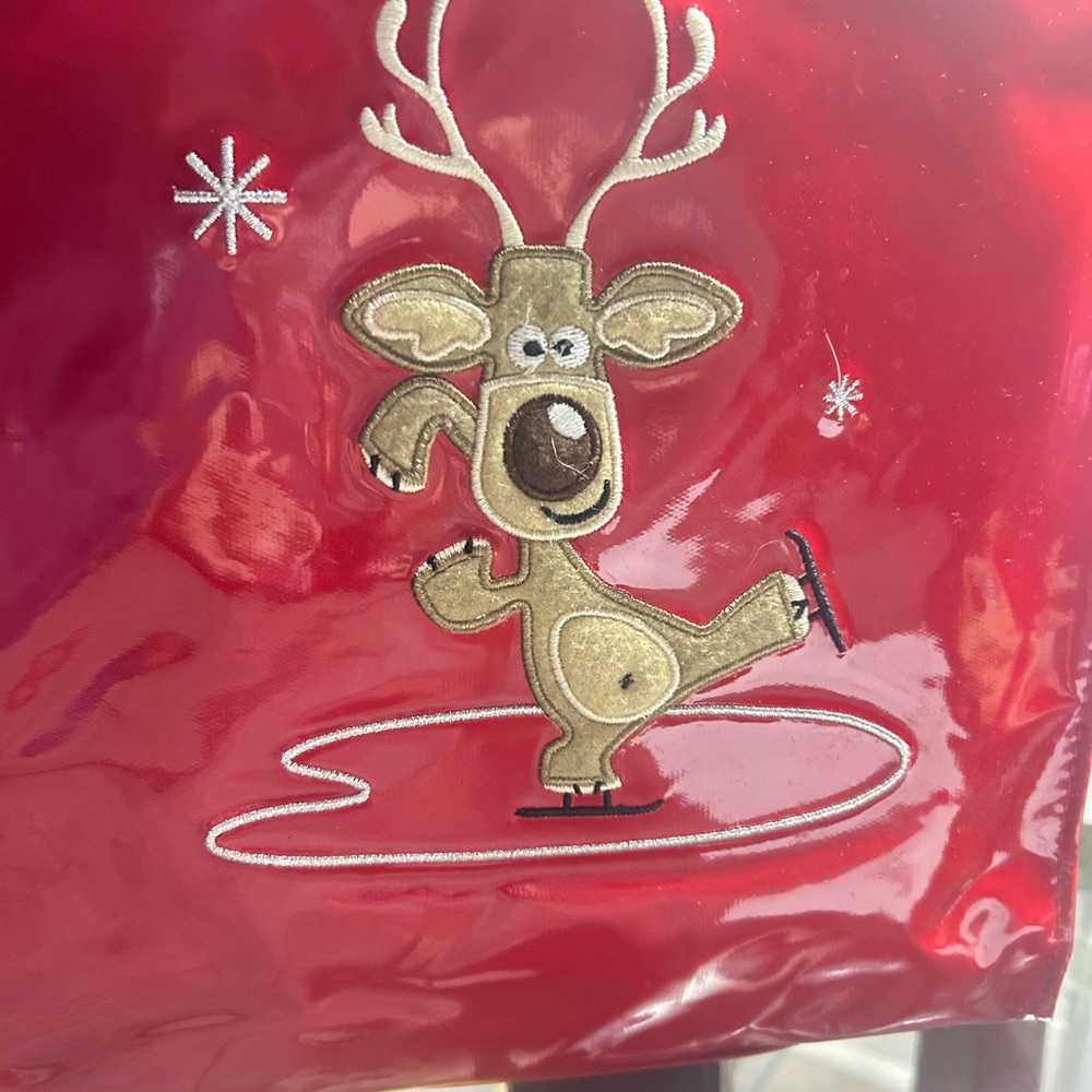 Playful Reindeer Red Tote